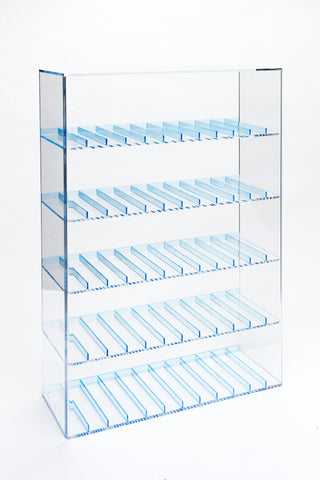 E-Juice/E-Liquid/ Lotions/ Oils Display with Fluorescent Dividers - Blue