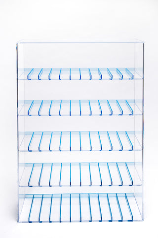 E-Juice/E-Liquid/ Lotions/ Oils Display with Fluorescent Dividers - Blue