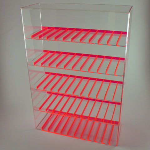E-Juice/E-Liquid/ Lotions/ Oils Display with Fluorescent Dividers - Pink