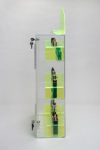 E-Juice/E-Liquid/ Lotions/ Oils Display with fluorescent dividers and matching sign! Green