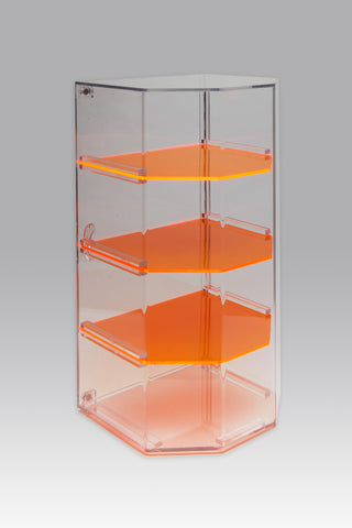 4-Shelf Retail Display Case with 3 Removable Shelves