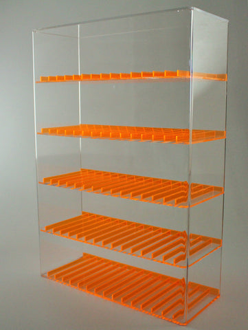 E-Juice/E-Liquid/ Lotions/ Oils Display with Fluorescent Dividers - Orange