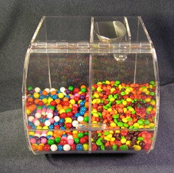 Double Compartment Round Faced Candy Bin #RFD9912