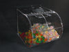 Double Compartment Round Faced Candy Bin - 9" W